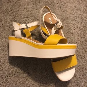 Coach platform sandals
